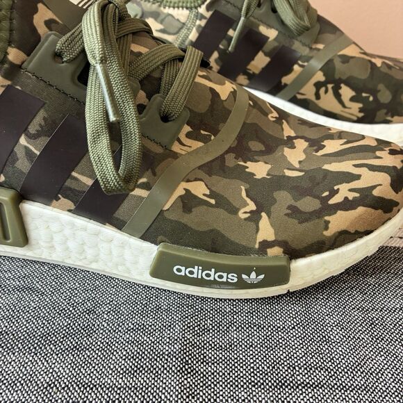 Adidas NMD R1 Green Camouflage Unisex Women’s Shoes Size 8.5-9 Men’s 7 - Picture 4 of 8